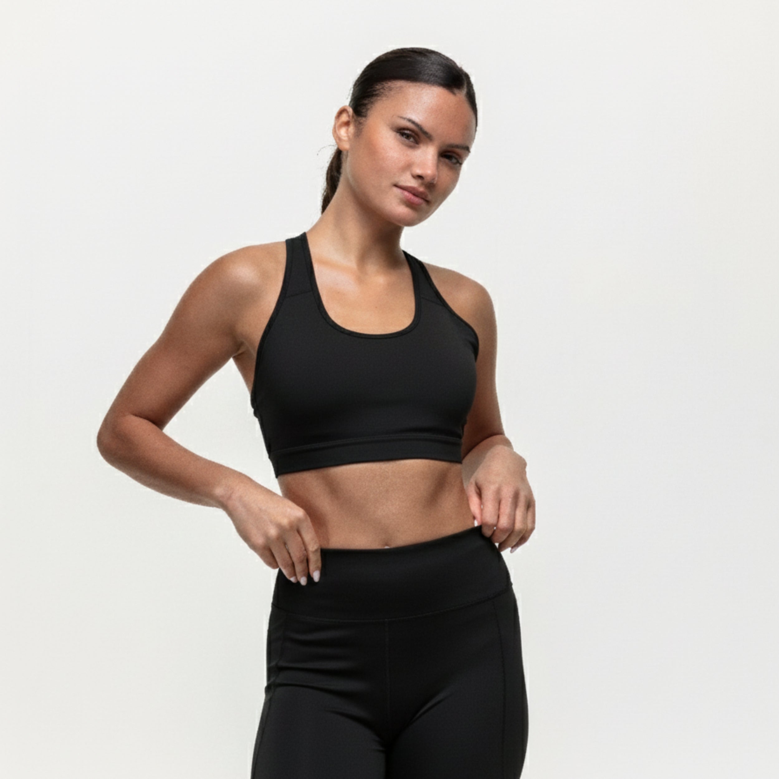 Motion Medium Support Bra - Deep Black
