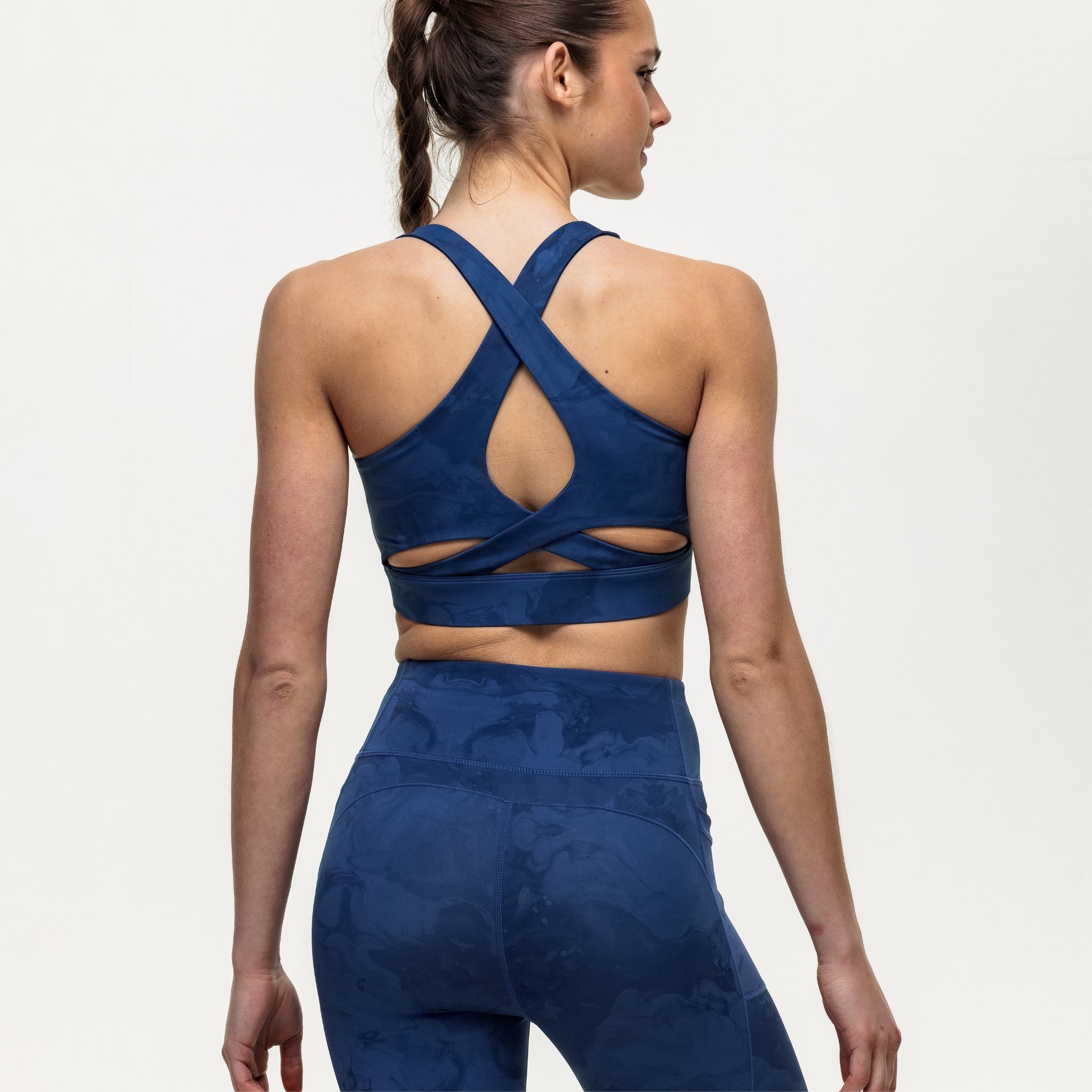 Flex Medium Support Bra - Indigo Marble