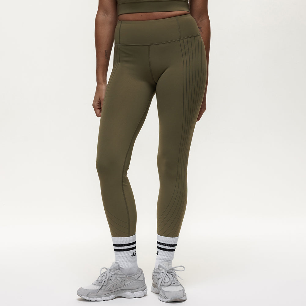 Agility Workout Leggings - Military Green