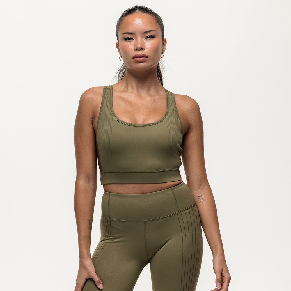 Agility Workout Bra - Military Green