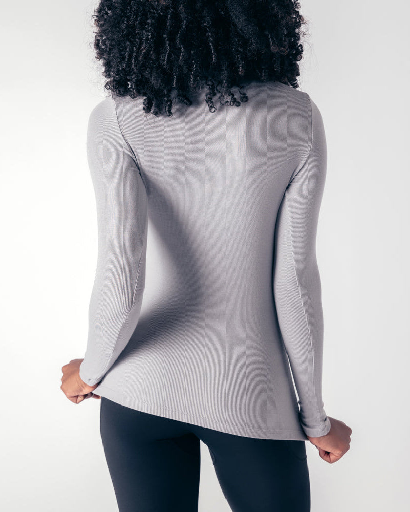 Long Sleeve Workout Tee - Shadow Grey