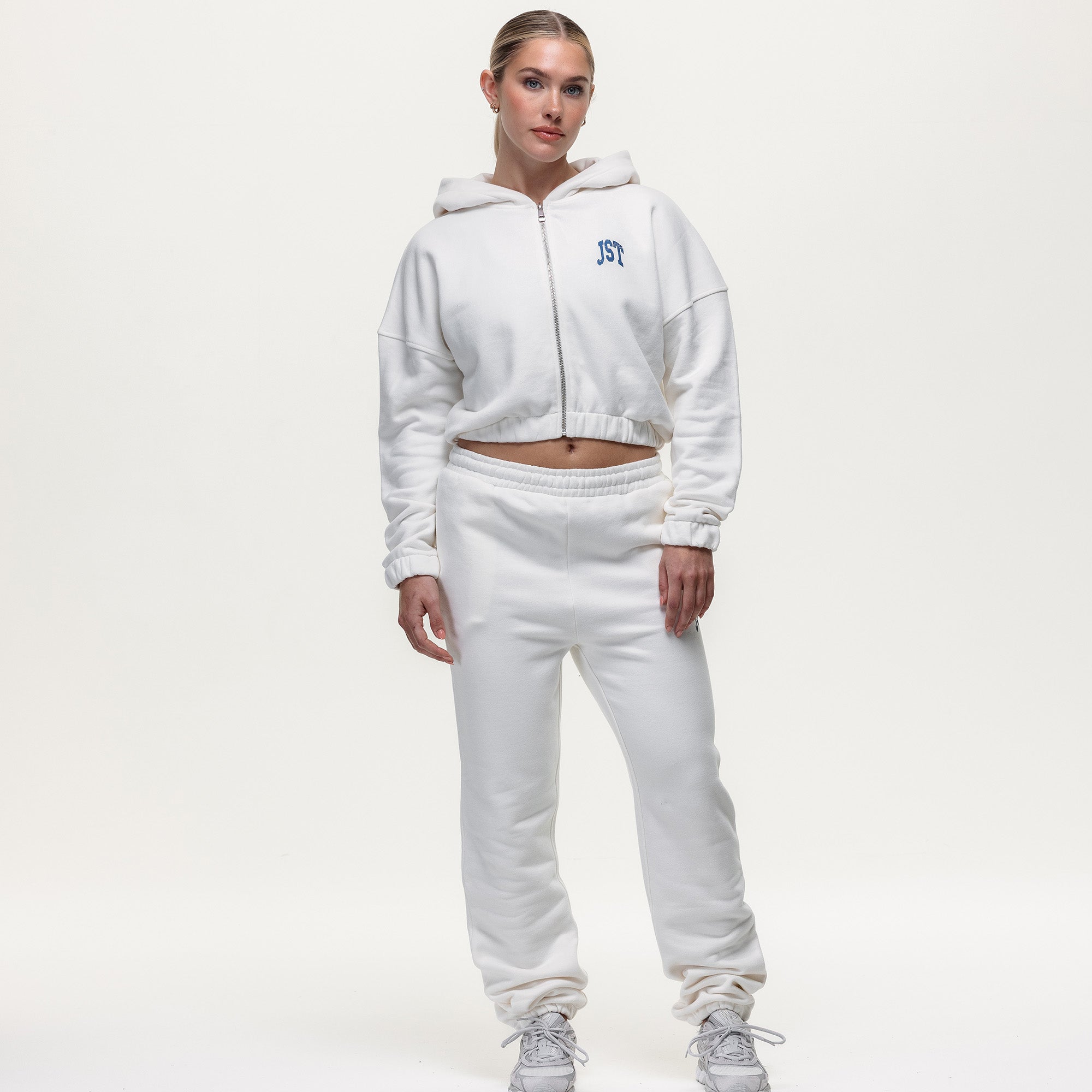 Training Club Crop Zip Up - Vintage Stone