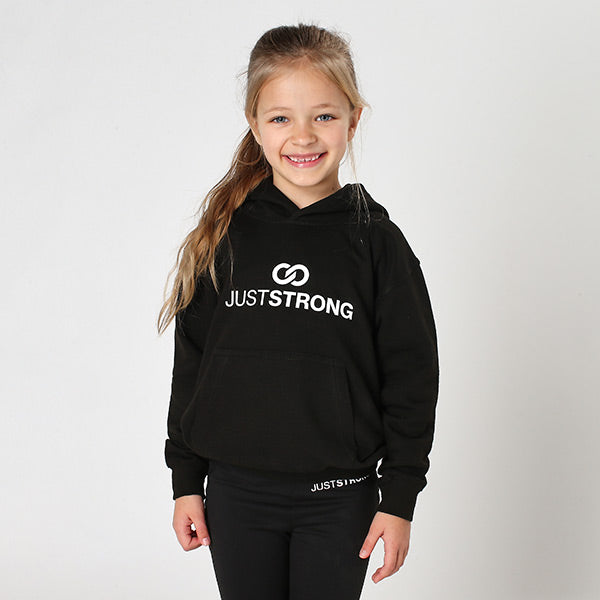 Jet Black Pullover Kids Hoodie