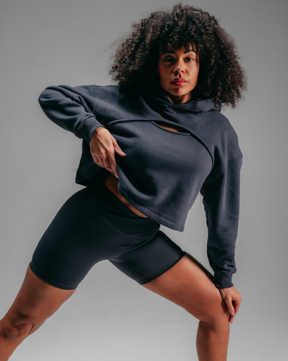 Ultimate Crop Hoodie - Black