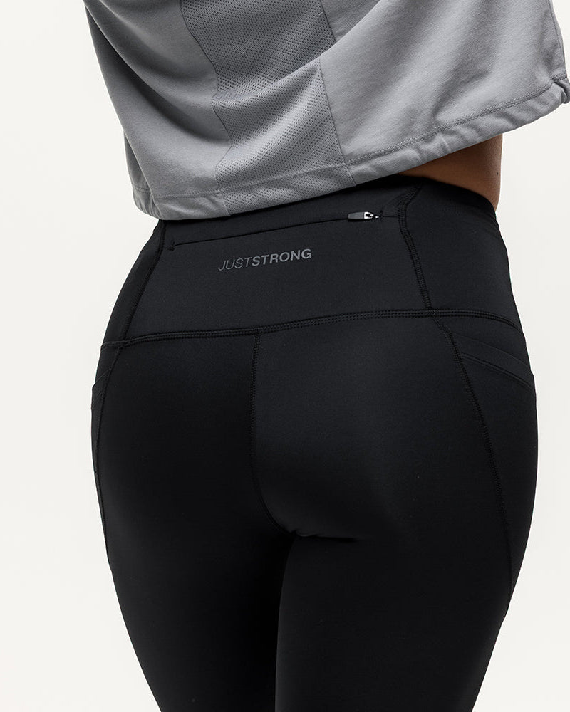 High Rise Capri Genesis Leggings - Black Onyx