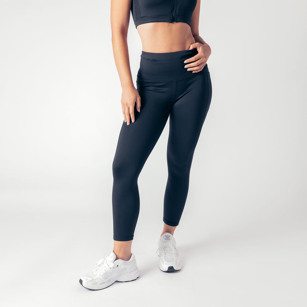 High Rise 7/8 Genesis Leggings - Black Onyx