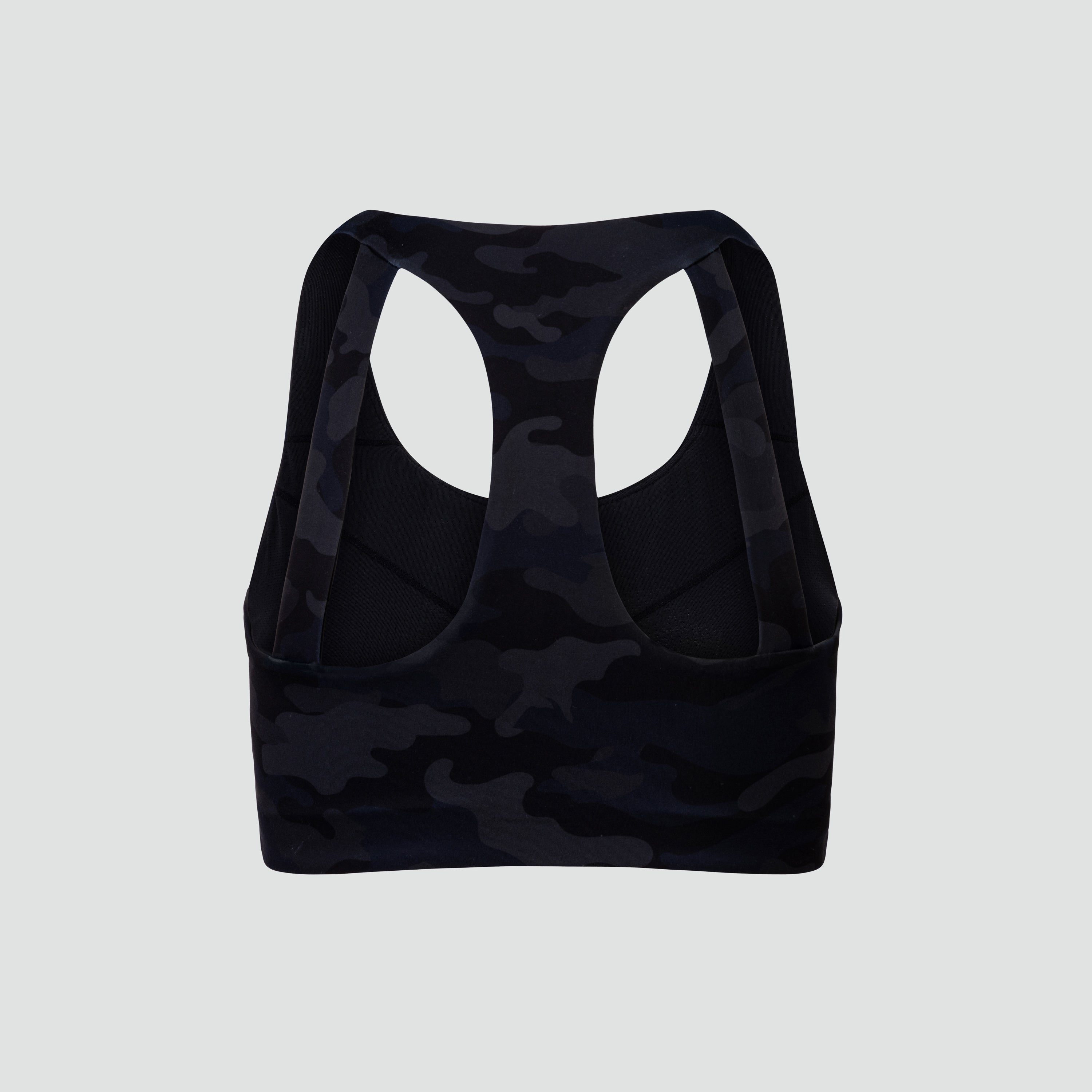 Vertex Camo Multi Strap Sports Bra - Black Onyx