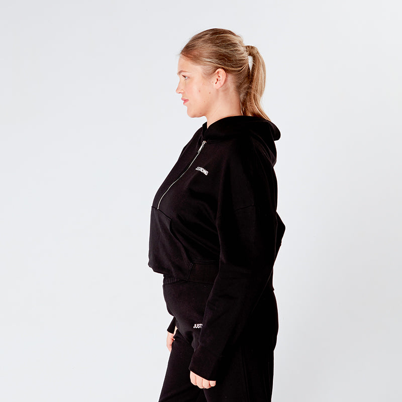 Black 1/2 Zip Hoodie